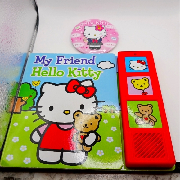My Friend-Hello Kitty Interactive Book + 3 Inch Button-Pin. - Picture 1 of 10